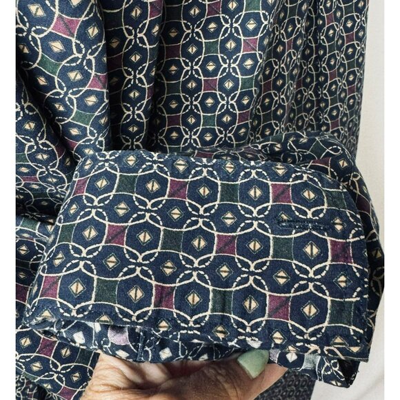 Enro Mens XX Large 100% Cotton Long Sleeve Button-Down Shirt XXL Geometric Print - Picture 6 of 11